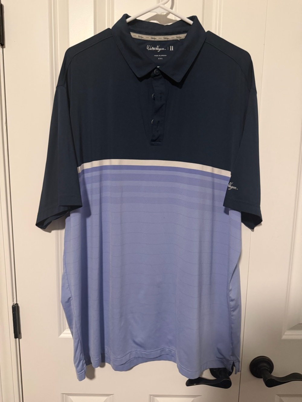 Walter Hagen Navy and Light Blue Striped Polo